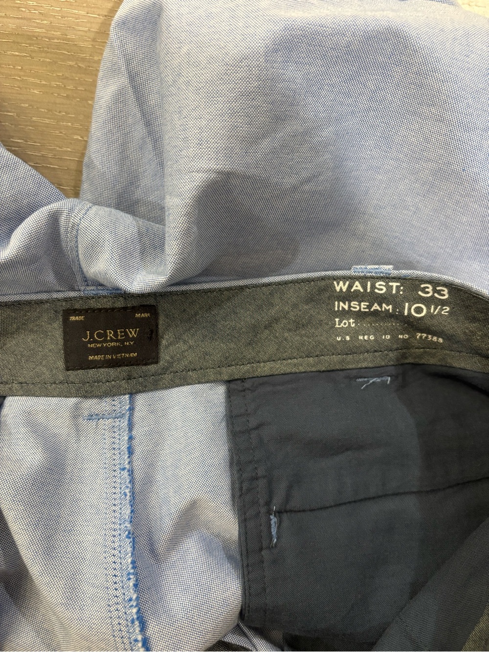 JCREW Men's Light Blue Casual Shorts, SIZE 33, 10.5” Inseam, 100% Cotton - Picture 4 of 5
